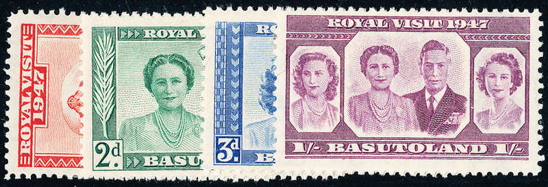 Basutoland - 1947 - Royal Visit - set of 4 fine mint hinged . SACC 32-35 .