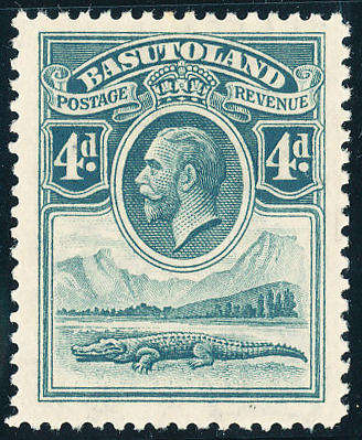 Basutoland - 1933 - Geo V Defins 4d grey mint hinged . SACC 5 .