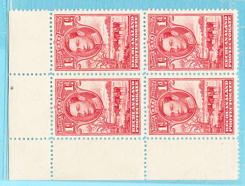 Bechuanaland - 1938-52 - Geo 6 - 1d scarlet block of 4 mint unhinged . SG 119 .