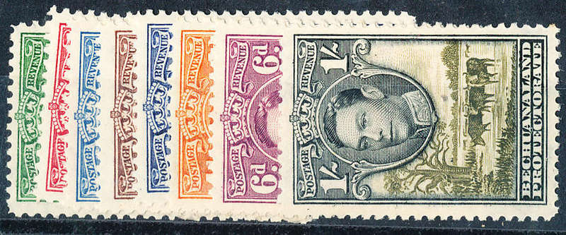 Bechuanaland - 1938 - 52 - Geo 6 - ½d to 1s fine mint. SG 118-125 .