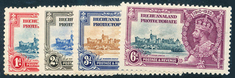 Bechuanaland - 1935 - KGV Silver Jubilee - set of 4 mint unhinged . SG 111-114 .