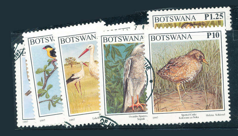 Botswana - 1997 - Birds - set of 18 fine used . SG 852-869 .