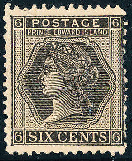 Canada- Prince Edward Island - 1872 - Victoria - 6c black unused no gum . SG 41 .