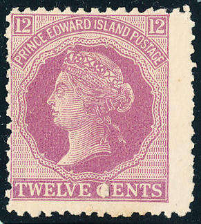 Canada- Prince Edward Island - 1872 - Victoria - 12c reddish-mauve unused no gum . SG 42 .
