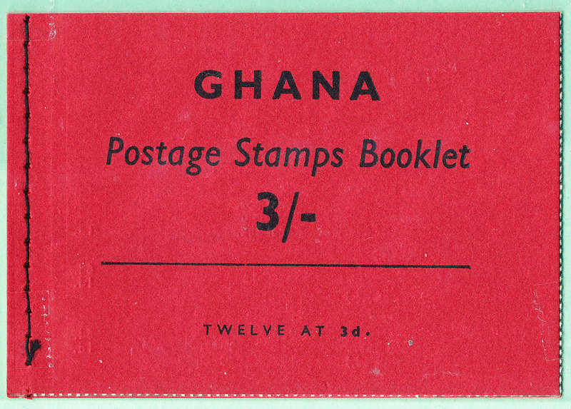 Ghana Stamp Booklets - 1961 - 3s carmine-red cover complete booklet . SB - 2 .