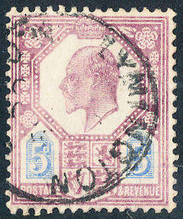 Great Britain - 1902 - 10 - Edw 7 - 5d dull purple & ultra fine used . SG 242 .