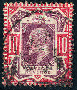 Great Britain - 1902-10 - Edw 7 - 10d dull purple & scarlet . SG 256 .