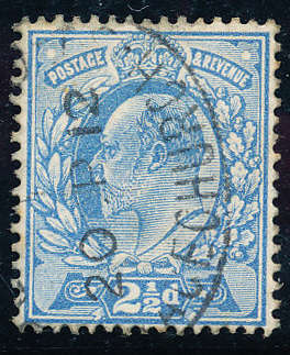 Great Britain - 1911 - Edw 7 - 2½d dull blue perf 15x14 fine used . SG 284 .