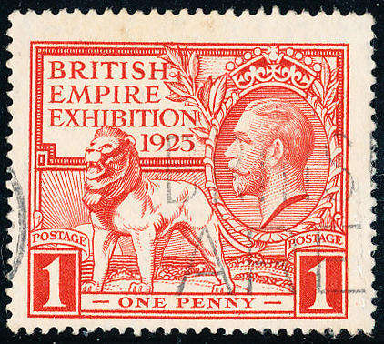 Great Britain - 1925- Empire Exhibition - 10 scarlet fine used . SG 432 .
