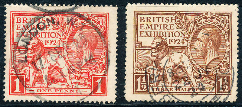 Great Britain - 1924 - Empire Exhibition - set of 2 fine used . SG 430-431 .