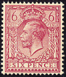 Great Britain - 1924-26 - Geo V - 6d purple mint unhinged. SG 426a .