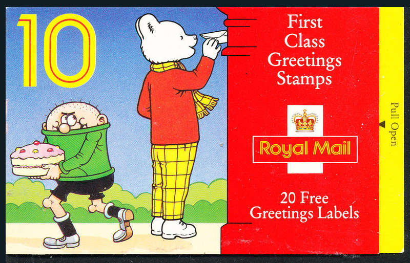 Great Britain Stamp Booklets - 1993 - Greetings Stamp - (£2.40) Rupert Booklet complete . KX - 5 .