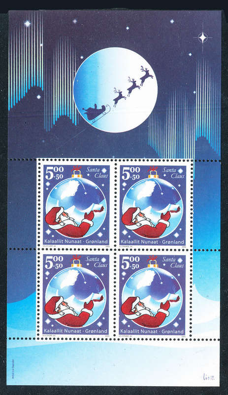 Greenland - 2003 - Santa Claus of Greenland - m/sheet of 4 stamps mint unhinged . SG 437 .