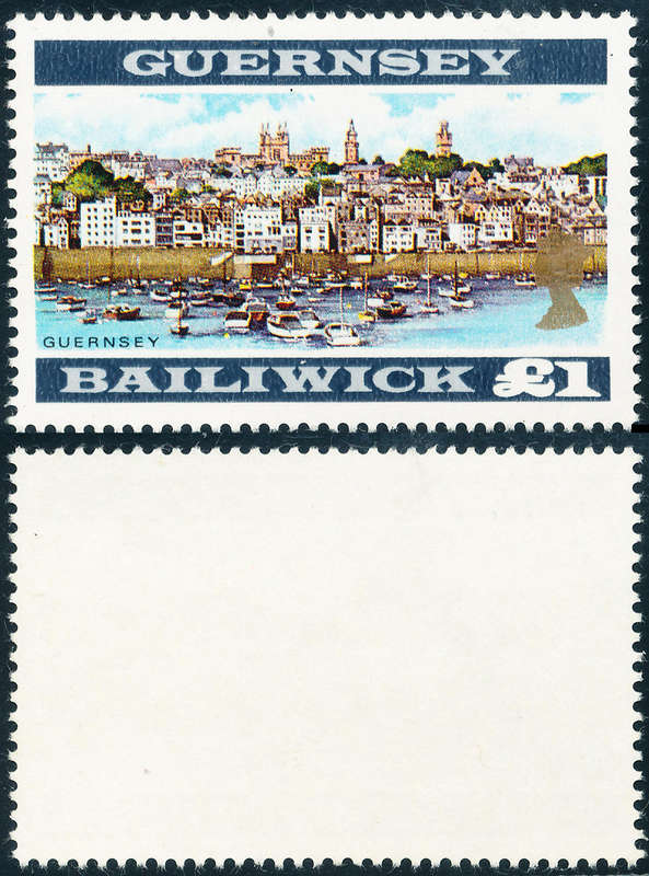 Guernsey - 1969 - 70 - Defins - £1 multi-coloured mint unhinged . SG 28 .