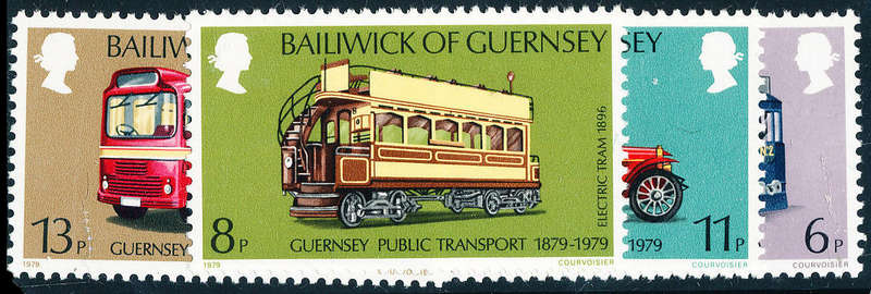 Guernsey - 1979 - Historic Public Transport - set of 4 mint unhinged . SG 207-210 .