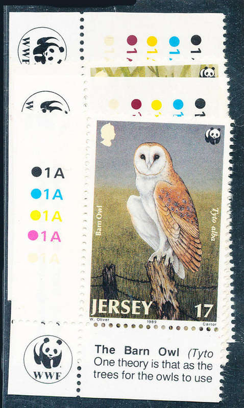 Jersey - 1989 - Endangered Fauna - set of 4 mint unhinged . SG 492-493 .