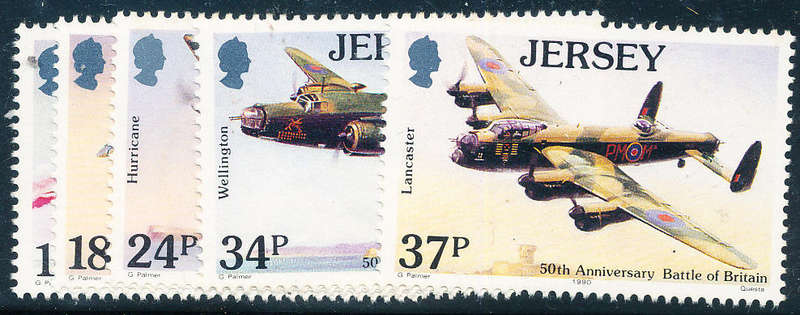 Jersey - 1990 - 50th Anniv of B.O.B. - set of 5 u.m. SG 530-534 .