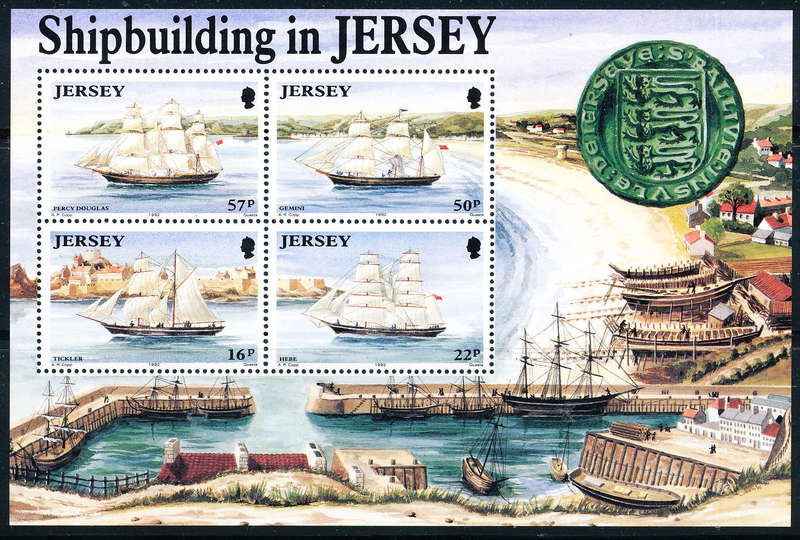 Jersey - 1992 - Shipbuilding - m/sheet of 4 stamps u.m. SG 583 .