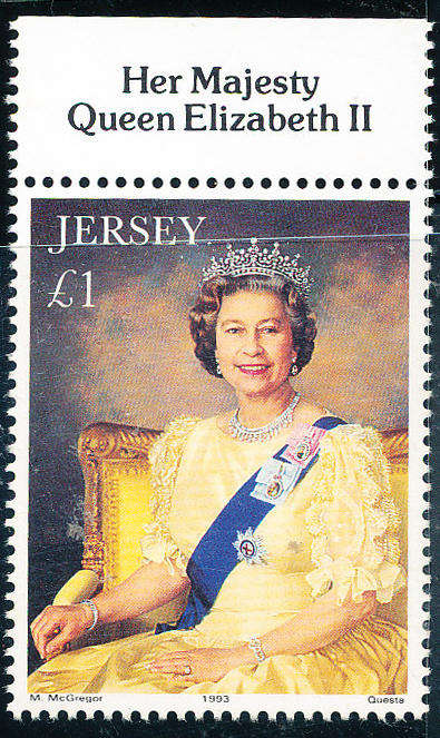 Jersey - 1993 - 40th Anniv of Coronation - £1 multicoloured u.m. SG 634 .