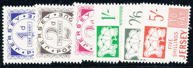 Jersey Postage Dues - 1969 - set of 6 u.m. D1-6 .