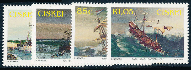 Ciskei - 1994 - Shipwrecks - set of 4 mint unhinged . SACC 247-250 .