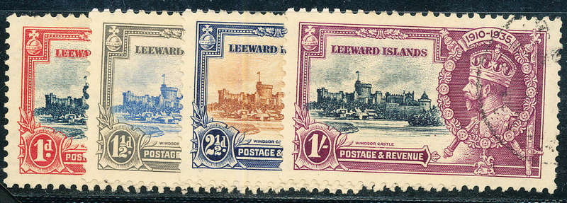 Leeward Islands - 1935 - Silver Jubilee - set of 4 fine used . SG 88-91 .