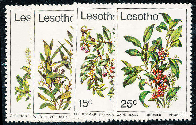 Lesotho - 1979 - Trees - set of 4 fine used . SACC 367-370 .