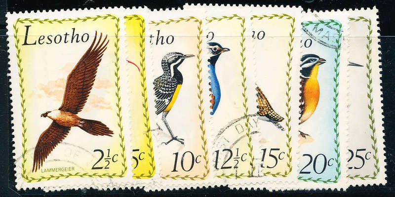 Lesotho - 1971 - Birds - set of 7 fine used . SACC 204-210 .