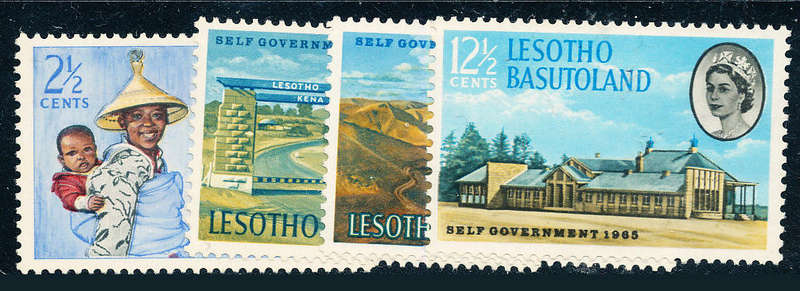 Lesotho - 1965 - New Constitution - set of 4 mint hinged . SACC 94-97 .