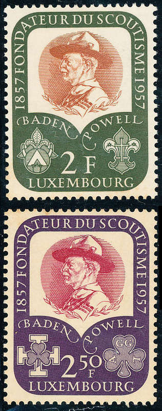 Luxembourg - 1957 - Scouts - set of 2 fine mint - SG 621 - 622 .