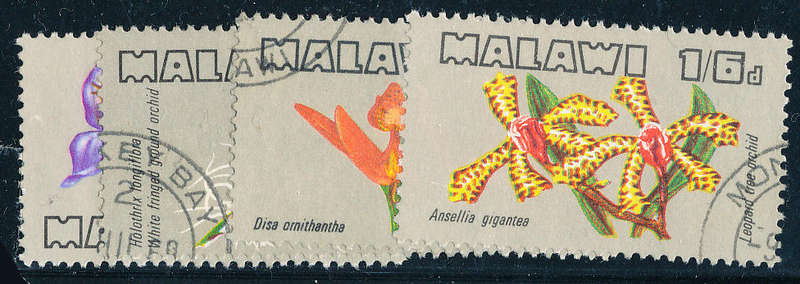 Malawi - 1969 - Orchids of Malawi - set of 4 fine used . SACC 329 - 332 .