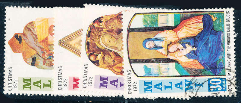 Malawi - 1972 - Christmas - set of 4 fine used . SG 424-427 .