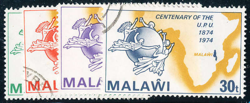 Malawi - 1974 - U.P.U. Centenary - set of 4 fine used . SG 457-460 .