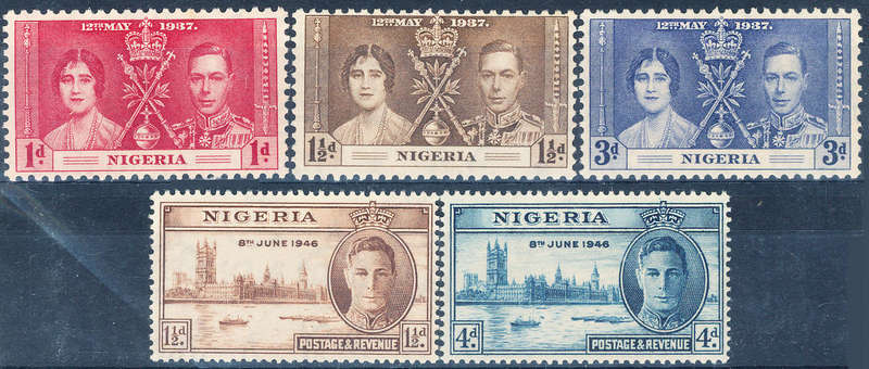 Nigeria - 1937 - Coronation, 1946 Victory u.m. sets . (SG 46-48, 60-61)
