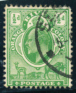 Orange River Colony - 1905-1907 - Edw 7 - ½d yellow-green fine used . SG 93 .