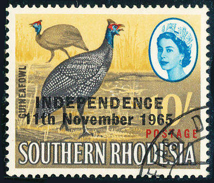 Rhodesia - 1965 - Independence Ovpt - 10s fine used . SG 372 .
