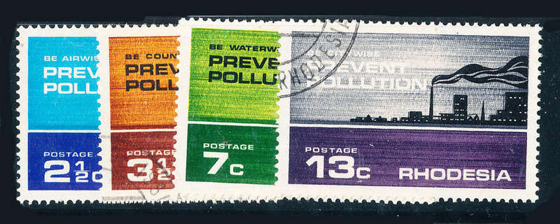 Rhdoesia - 1972 - Prevent Pollution - set of 4 fine used . SG 470-473 .