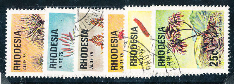 Rhodesia - 1975 - Succulent Congress - set of 6 fine used . SG 514-519 .