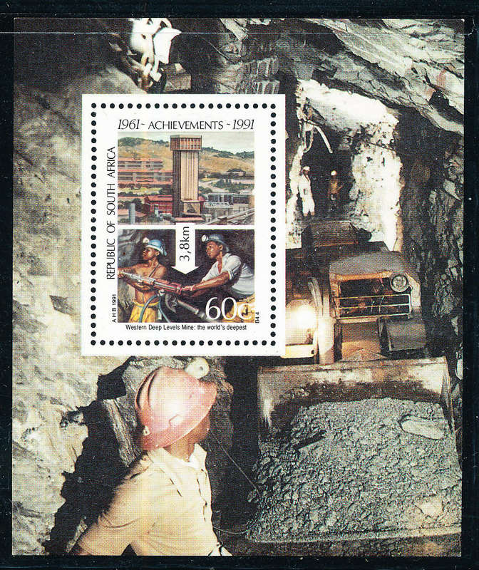 South Africa - 1991 - Scientific Achievements Foundation m/sheet mint unhinged . SACC 749a .