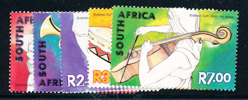 South Africa - 2001 - Celebration of Music - set of 5 mint unhinged . SACC 1434-1438 .
