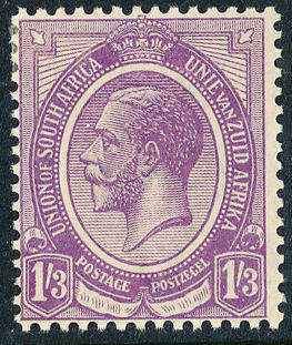 South Africa - 1913 - Geo V - 1s 3d violet mint hinged . SACC 12 .