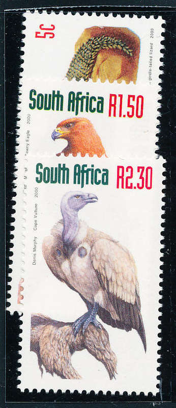 South Africa - 2000 - Additional Defins - set of 3 mint unhinged . SACC 1255-1257 .