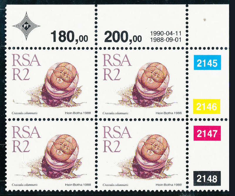South Africa - 1988 - 5th Defins R2 ctrl 2145-2148 blk of 4 (1990-04-11) mint unhinged . SACC 682 .