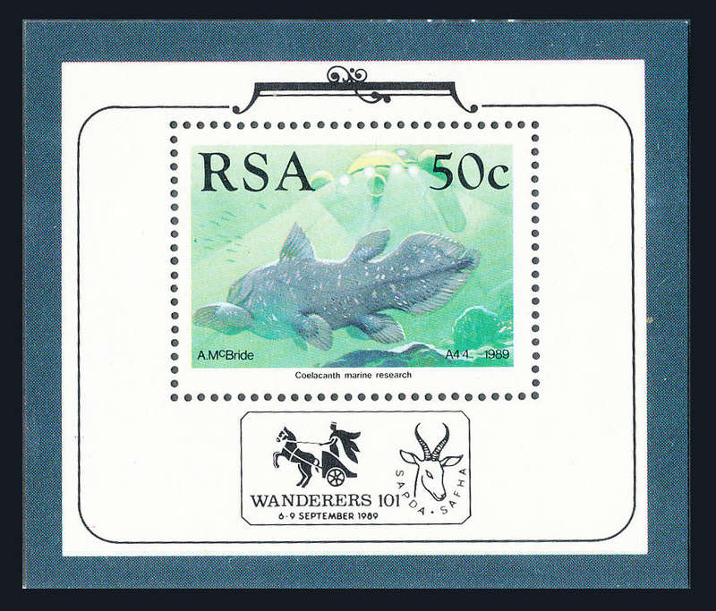 South Africa - 1989 - The Coelacanth Foundation m/sheet mint unhinged . SACC 694a .