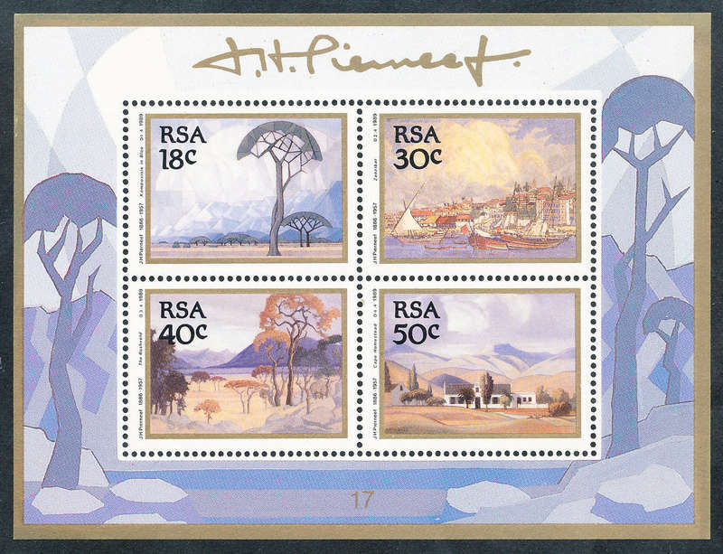 South Africa - 1989 - Pierincef Paintings - m/sheet mint unhinged . SACC 708 .