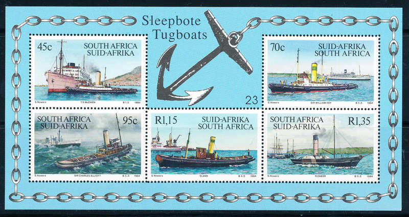 South Africa - 1994 - Tugboats - m/sheet mint unhinged . SACC 871 .