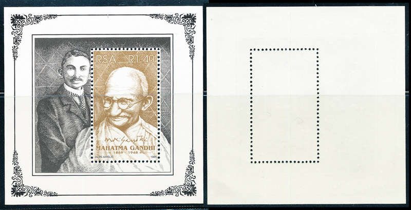 South Africa - 1995 - Gandhi - m/sheet (R1-40) mint unhinged . SACC 918 .