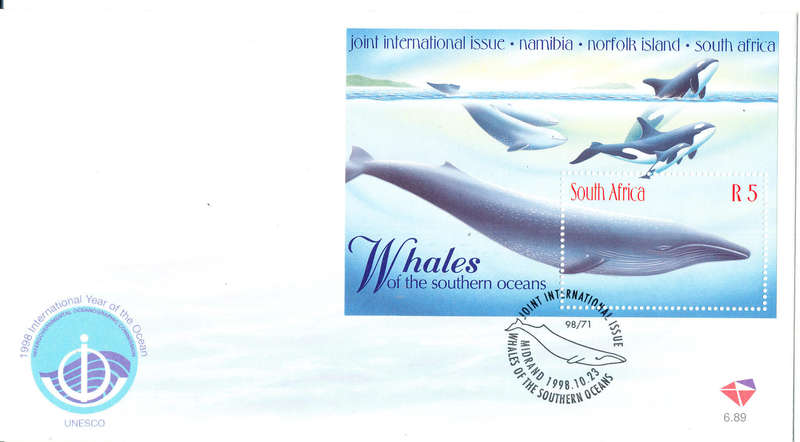 South Africa F.D.C.'s Miniature Sheets - 1998 - Ilsapex - m/sheet on F.D.C. 6.87 .