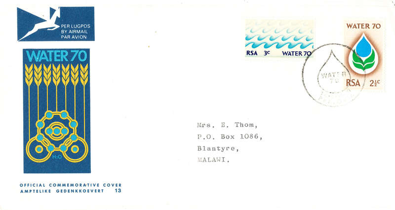 South Africa Official F.D.C.'s - 1970 - Official Cover no 13 addressed .
