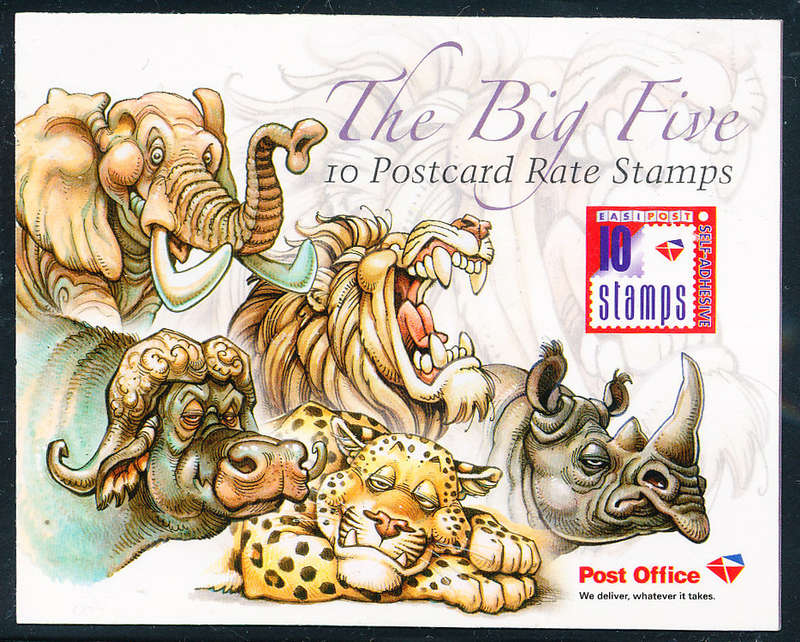 South Africa Stamp Booklets - 2008 - The Big Five Booklet - with 10 Airmail pc stamps u.m. SG 1916 .